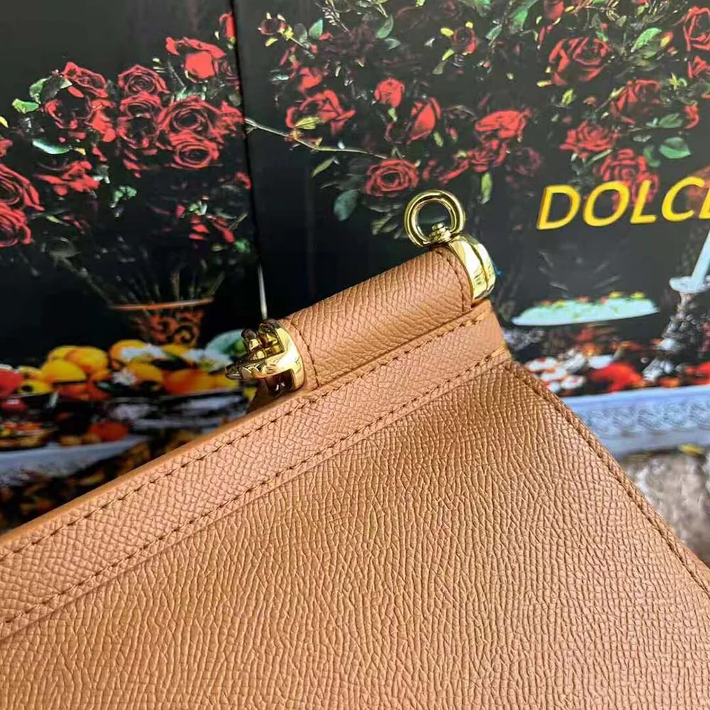 Dolce Gabbana D&G Medium Dauphine Leather Sicily Bag for Women in Beige