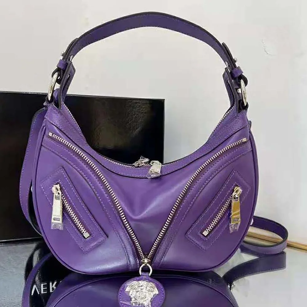 Versace Repeat Small Hobo Bag for Women in Purple