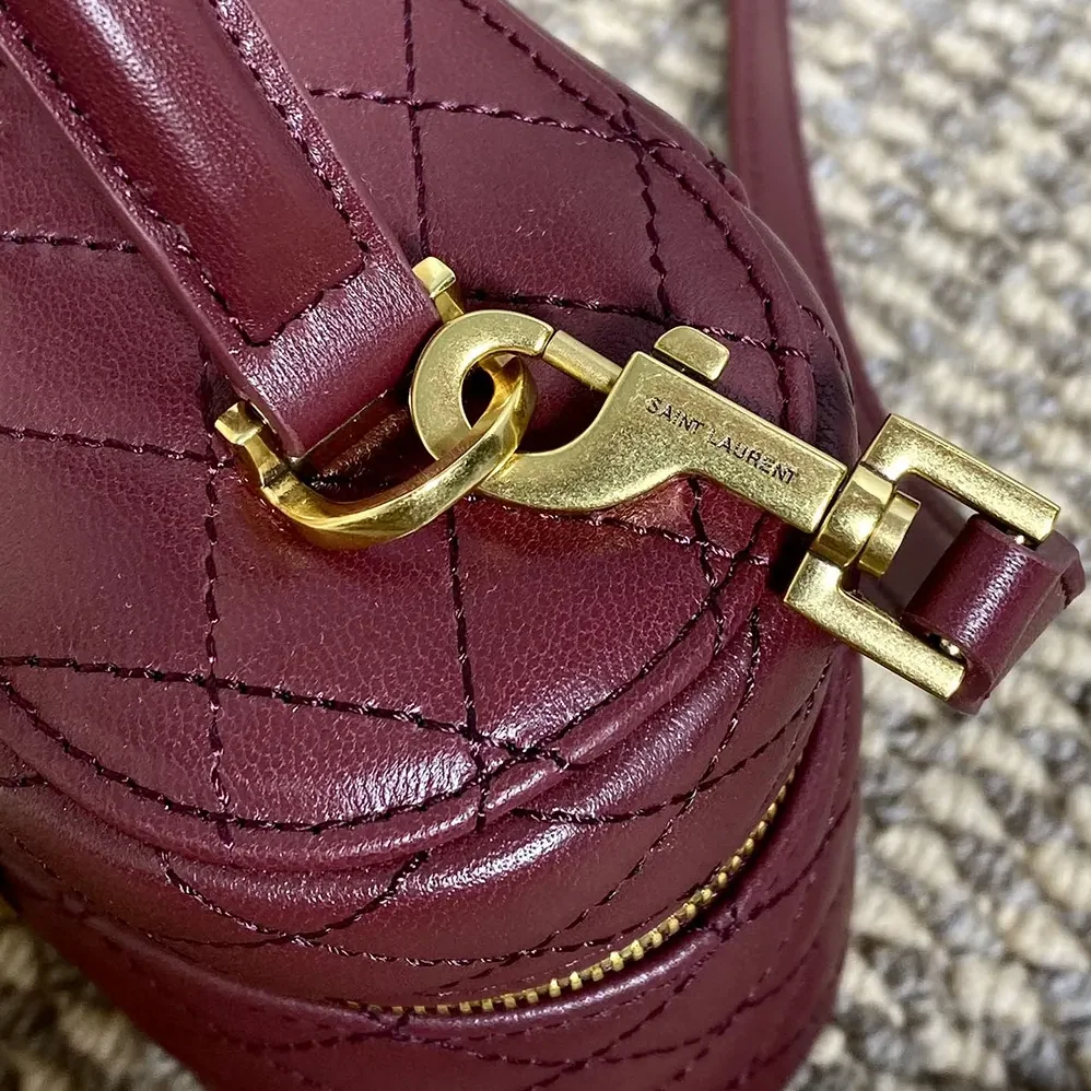 Saint Laurent YSL Gaby Vanity Bag In Lambskin for Women in Maroon