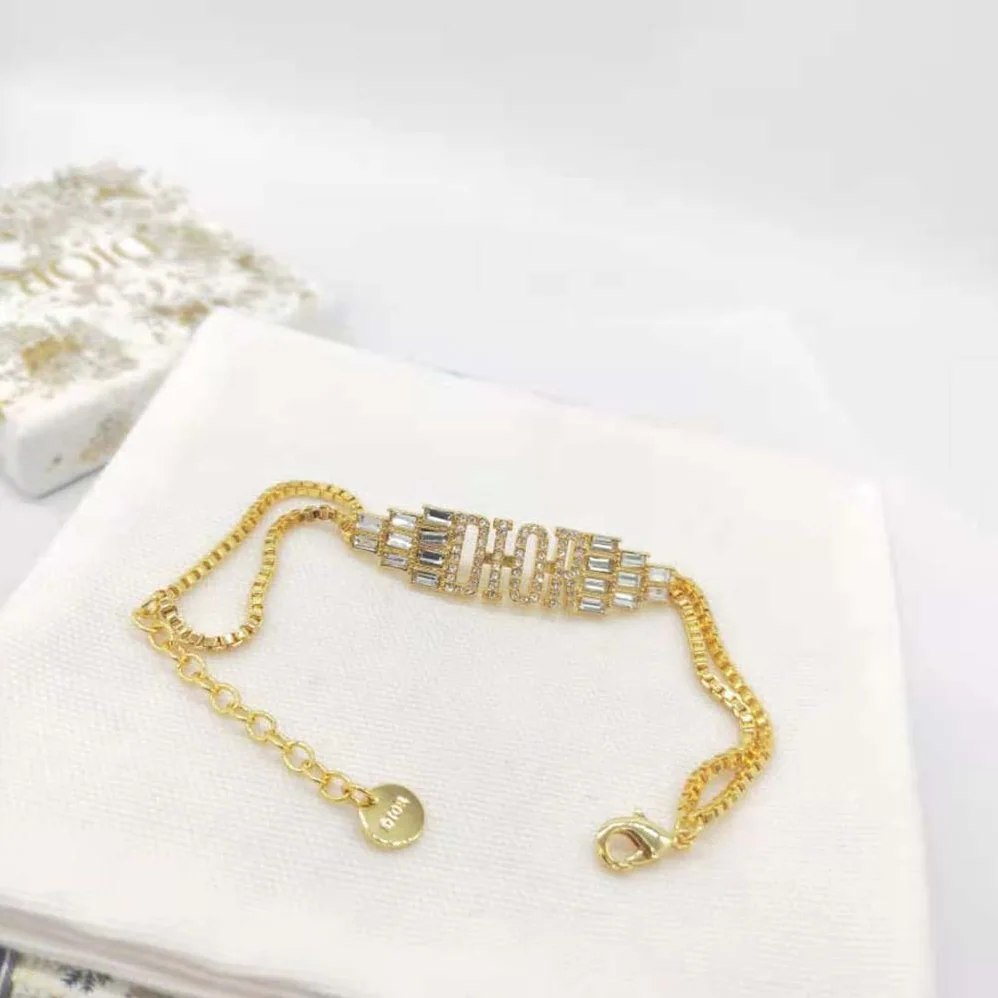 Dior Dio(r)evolution Bracelet Gold-Finish Metal and White Crystals for Women