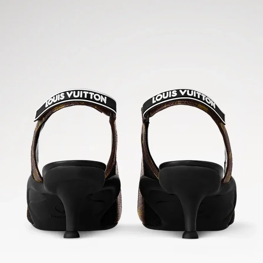Louis Vuitton LV Vibe Slingback Pump Black 1AAW7G Louis Vuitton LV Vibe Slingback Pump Black 1AAW7G