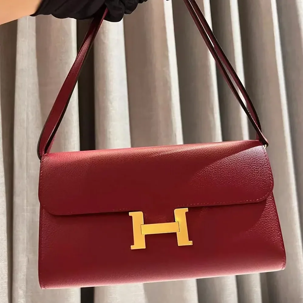 Hermes Constance Long To Go in Epsom Leather for Women in Red Hermes Constance Long To Go in Epsom Leather for Women in Red