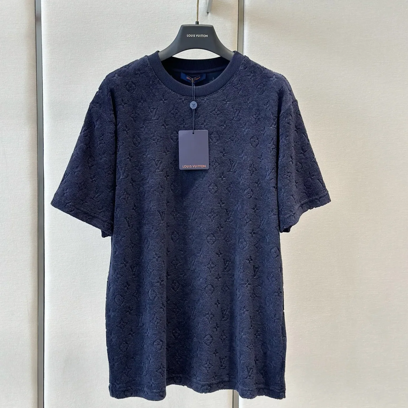 Louis Vuitton Monogram Toweling Effect T in Shirt Navy Louis Vuitton Monogram Toweling Effect T in Shirt Navy