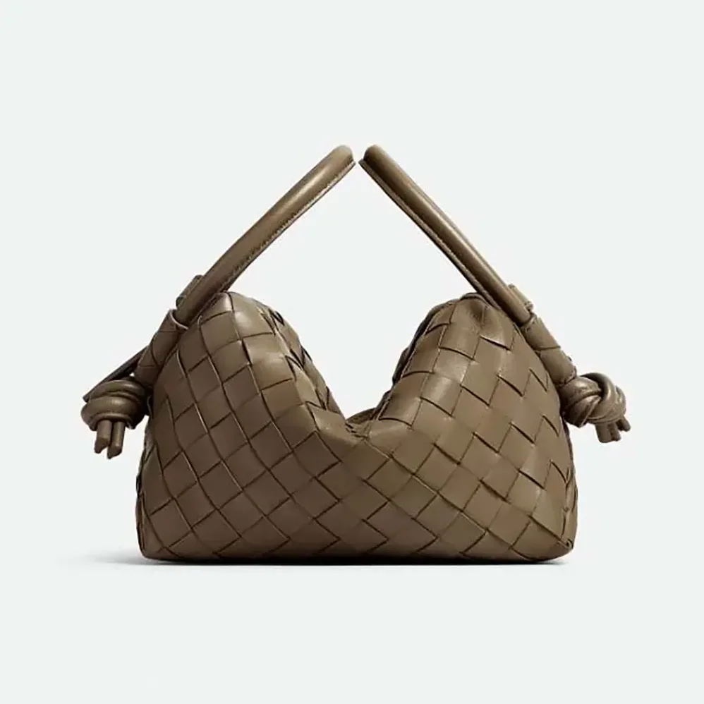Bottega Veneta Top Handle Loop in Intrecciato Leather for Women in Chocolate Bottega Veneta Top Handle Loop in Intrecciato Leather for Women in Chocolate