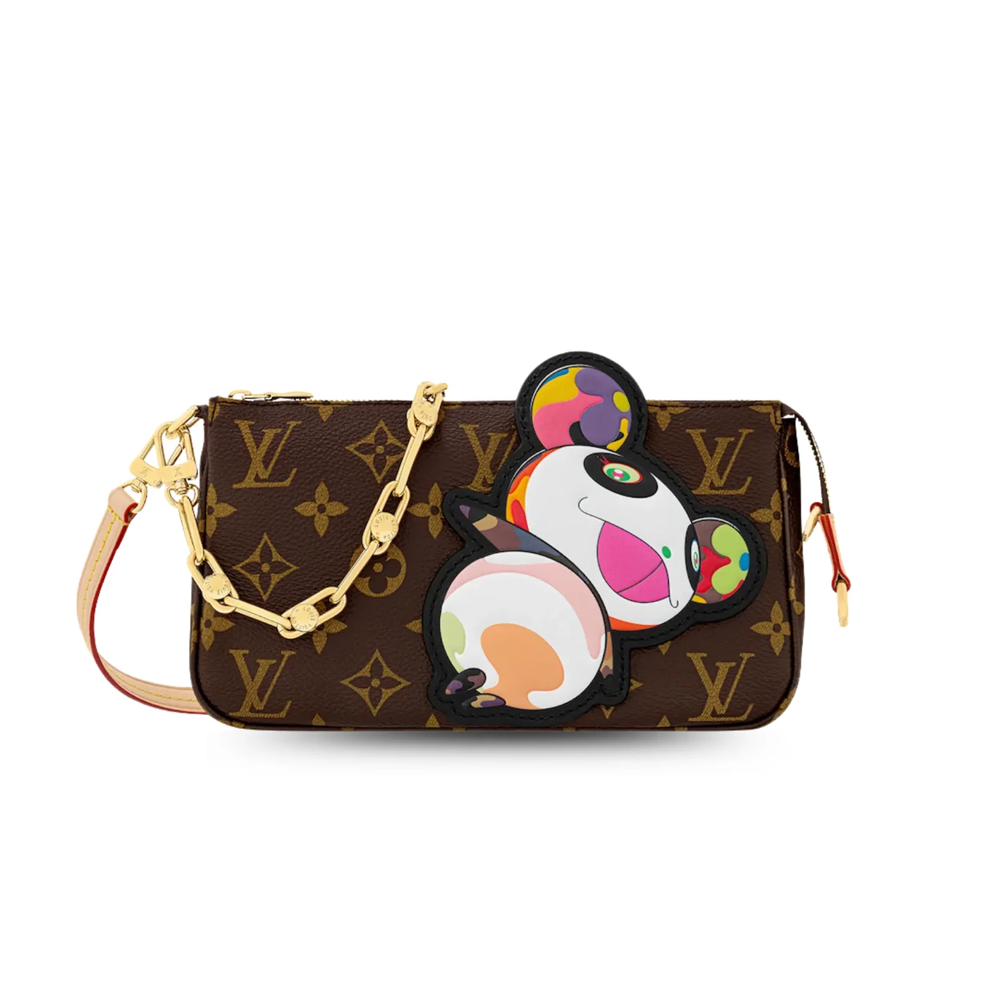 Louis Vuitton LV x TM Pochette Accessoires Shoulder Bag / Brown Monogram Canvas Gold Hardware