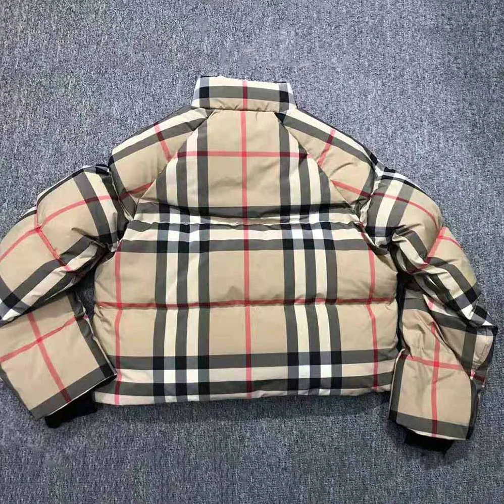 Burberry Check Recycled Polyester Cropped Puffer Jacket for Women Burberry Check Recycled Polyester Cropped Puffer Jacket for Women
