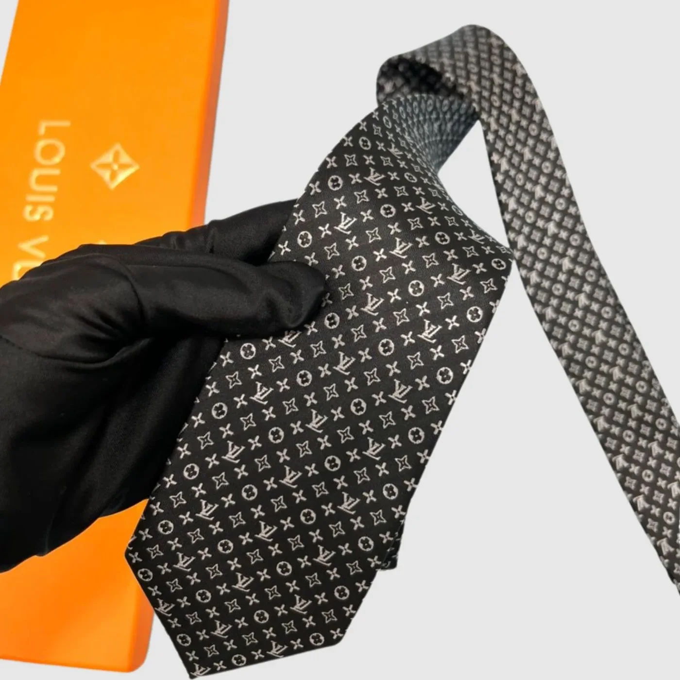 Louis Vuitton Monogram Classic Tie Black LV for Men Louis Vuitton Monogram Classic Tie Black LV for Men