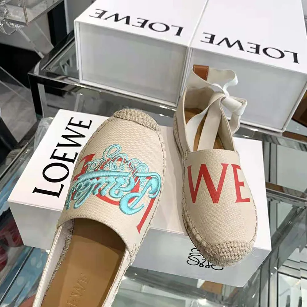 Loewe Paulas Ibiza Espadrille in Canvas for Women in Beige