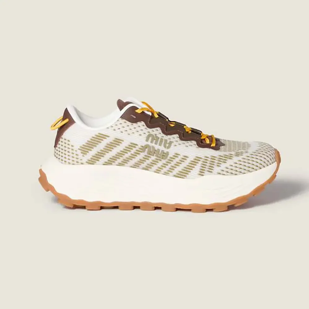Miu Miu Technical Fabric Sneakers for Women in Green
