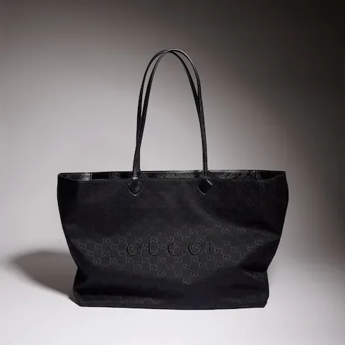 Gucci NY Large Tote Bag / Grey/ Black Gold Hardware A00B4R FAGNG 1000