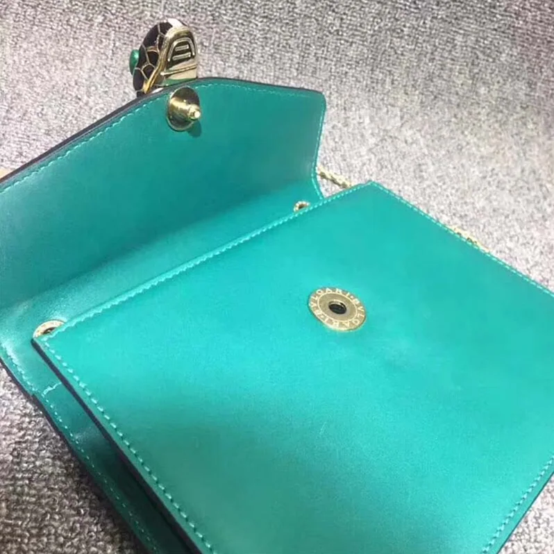 Bvlgari Serpenti Forever Medium Flap Cover Bag Calfskin for Women in Green Bvlgari Serpenti Forever Medium Flap Cover Bag Calfskin for Women in Green