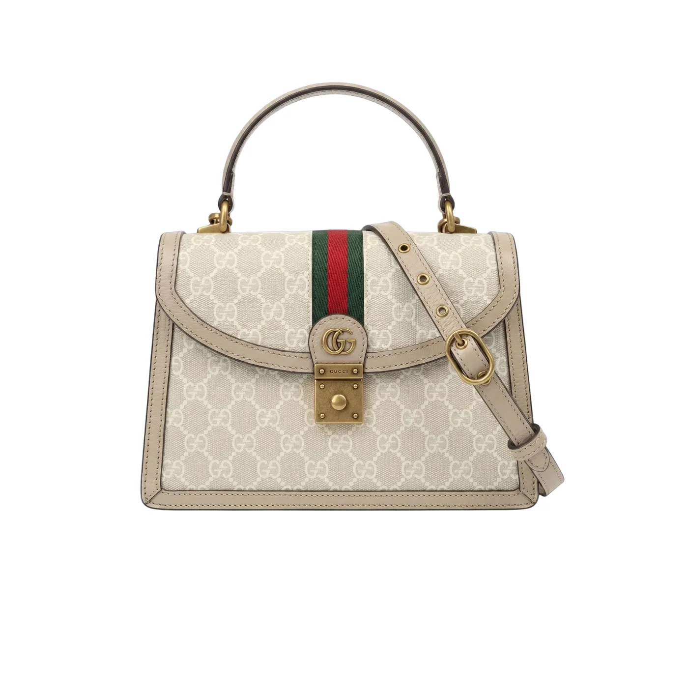 Gucci Ophidia Small Top Handle Bag in Beige/ White Gold Hardware Gucci Ophidia Small Top Handle Bag in Beige/ White Gold Hardware
