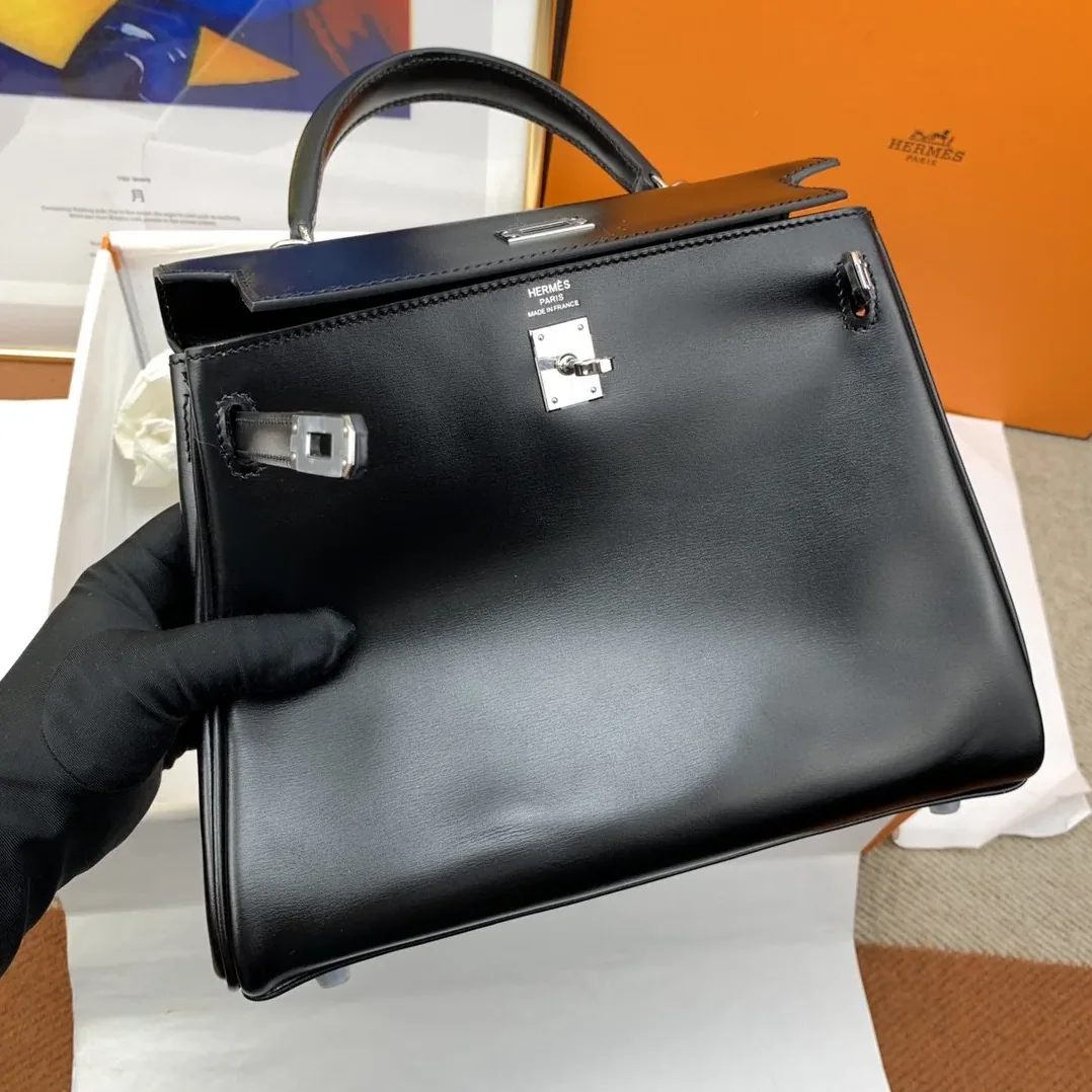 Hermes Kelly 25 Black Bag
