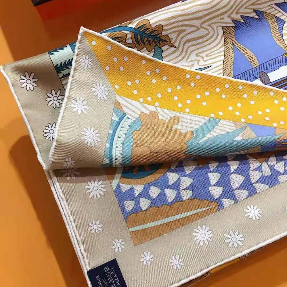 Hermes Le Premier Chant Scarf 90 in Silk Twill with Hand-Rolled Edges for Women in Yellow Hermes Le Premier Chant Scarf 90 in Silk Twill with Hand-Rolled Edges for Women in Yellow