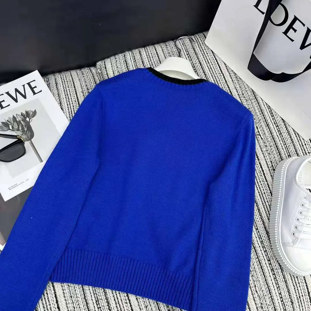 Loewe Sweater in Wool for Women in Blue Loewe Sweater in Wool for Women in Blue