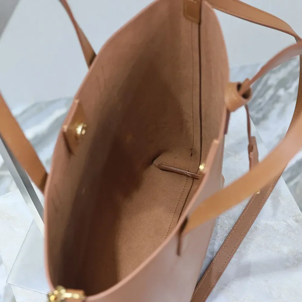 Saint Laurent YSL Shopping Saint Laurent Toy in Leather for Women in Brown