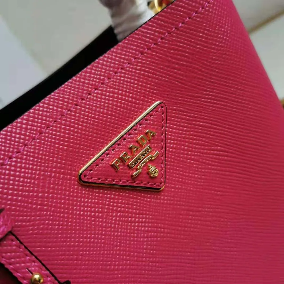 Prada Small Saffiano Leather Prada Panier Bag for Women in Rose Prada Small Saffiano Leather Prada Panier Bag for Women in Rose