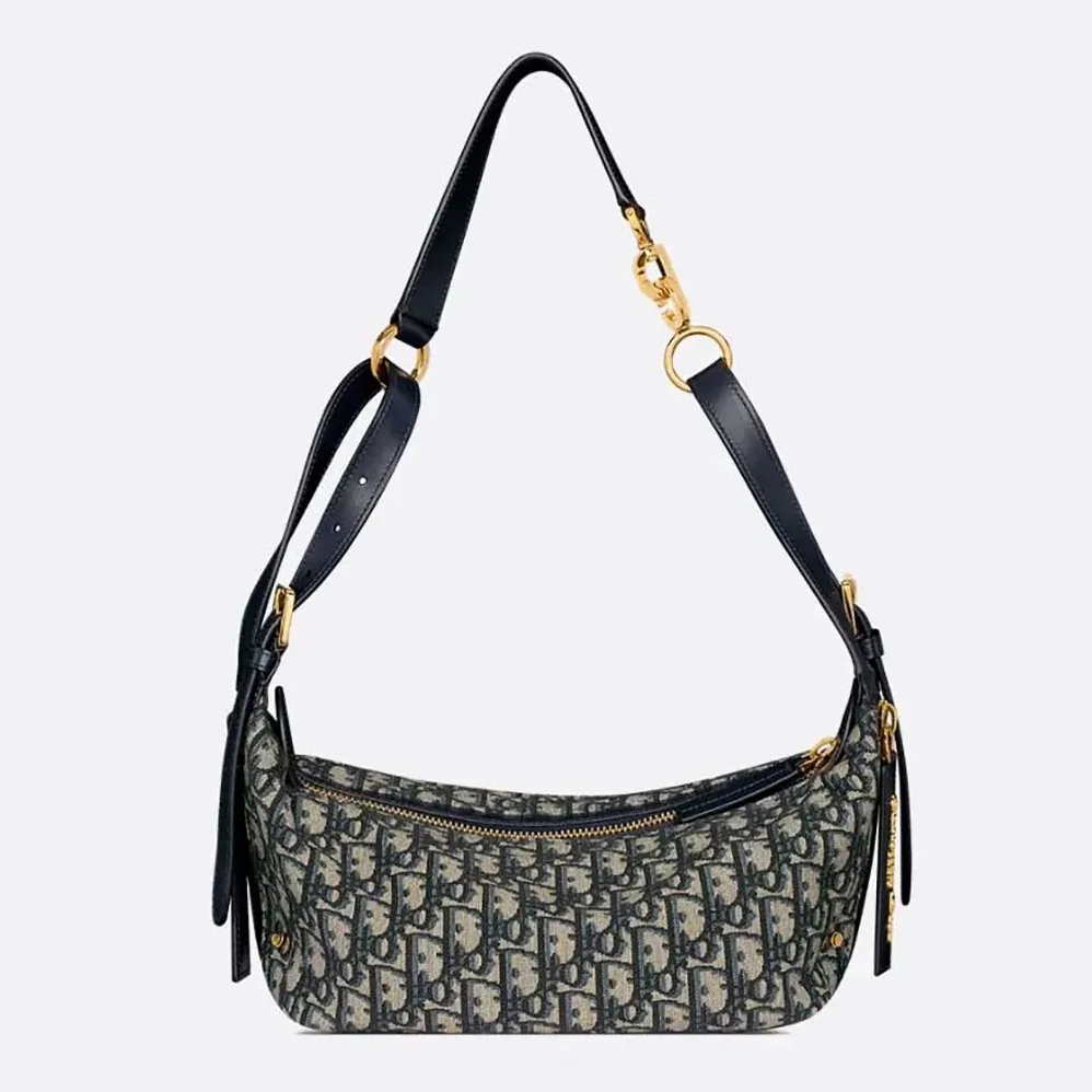 Dior Small D-Journey Bag Blue Dior Oblique Jacquard for Women