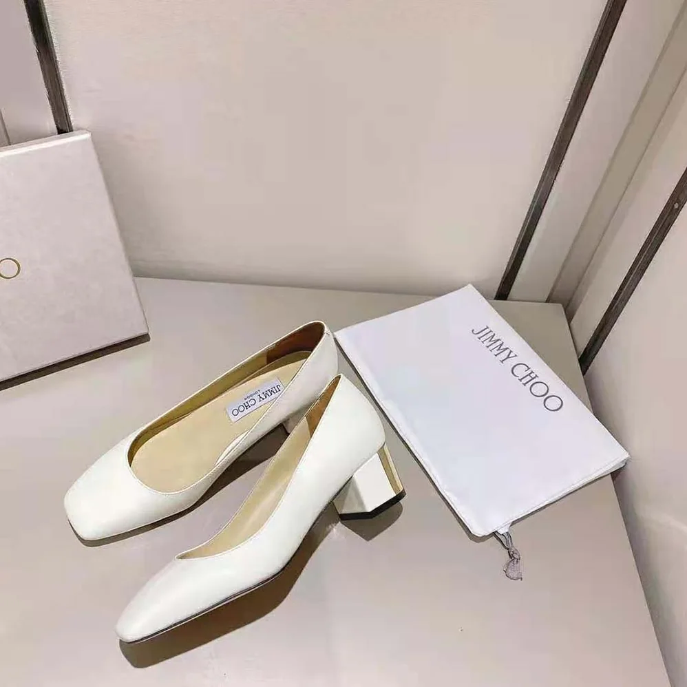 Jimmy Choo Rydea Pump 45 Latte Nappa Leather Pumps for Women