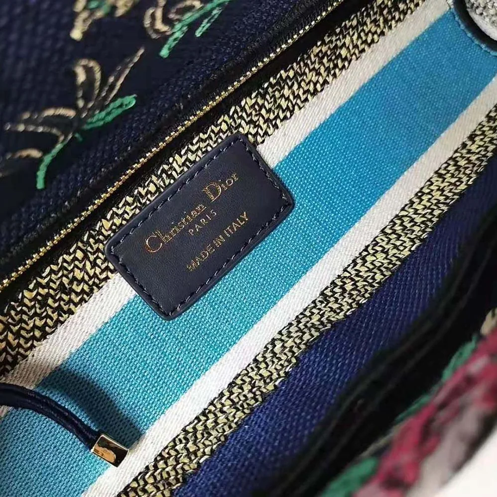 Dior Medium Lady D-Lite Bag Blue Multicolor D for Women in Constellation Embroidery Dior Medium Lady D-Lite Bag Blue Multicolor D for Women in Constellation Embroidery