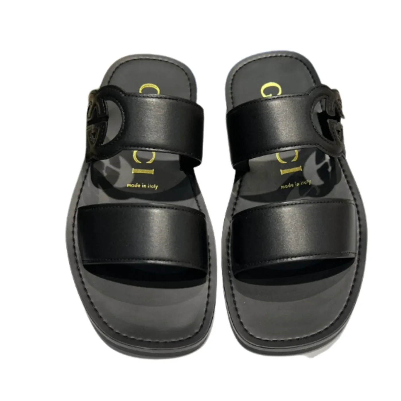 Gucci Interlocking G Slide Sandal Black Gucci Interlocking G Slide Sandal Black