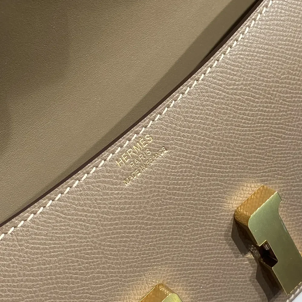 Hermes Constance Elan Epsom Gold for Women in Gray
