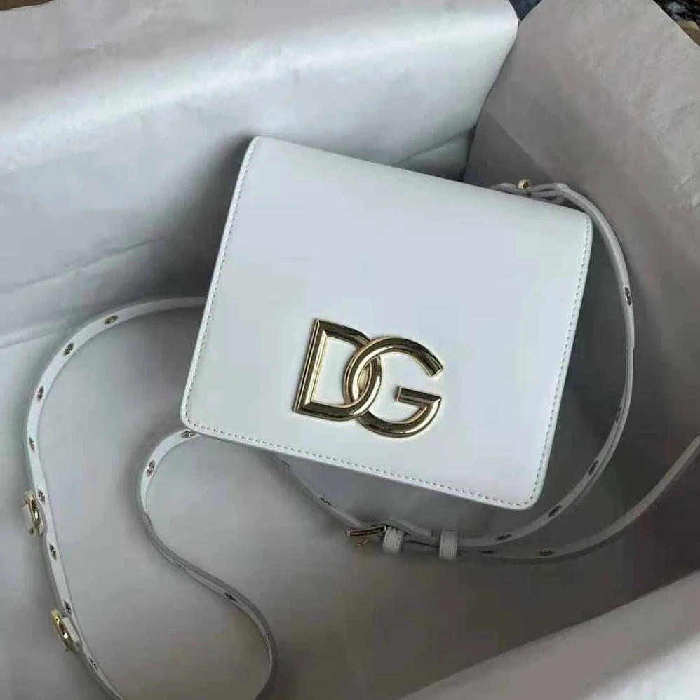 Dolce Gabbana D&G Calfskin Crossbody 3.5 Bag for Women in White