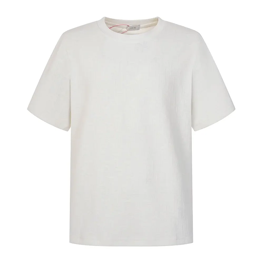 Dior Oblique T-Shirt Relaxed Fit White Cotton Jersey for Women Dior Oblique T-Shirt Relaxed Fit White Cotton Jersey for Women