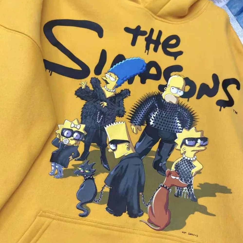 Balenciaga Simpsons Tm and 20th Television Hoodie Wide Fit in Yellow for Men Balenciaga Simpsons Tm and 20th Television Hoodie Wide Fit in Yellow for Men