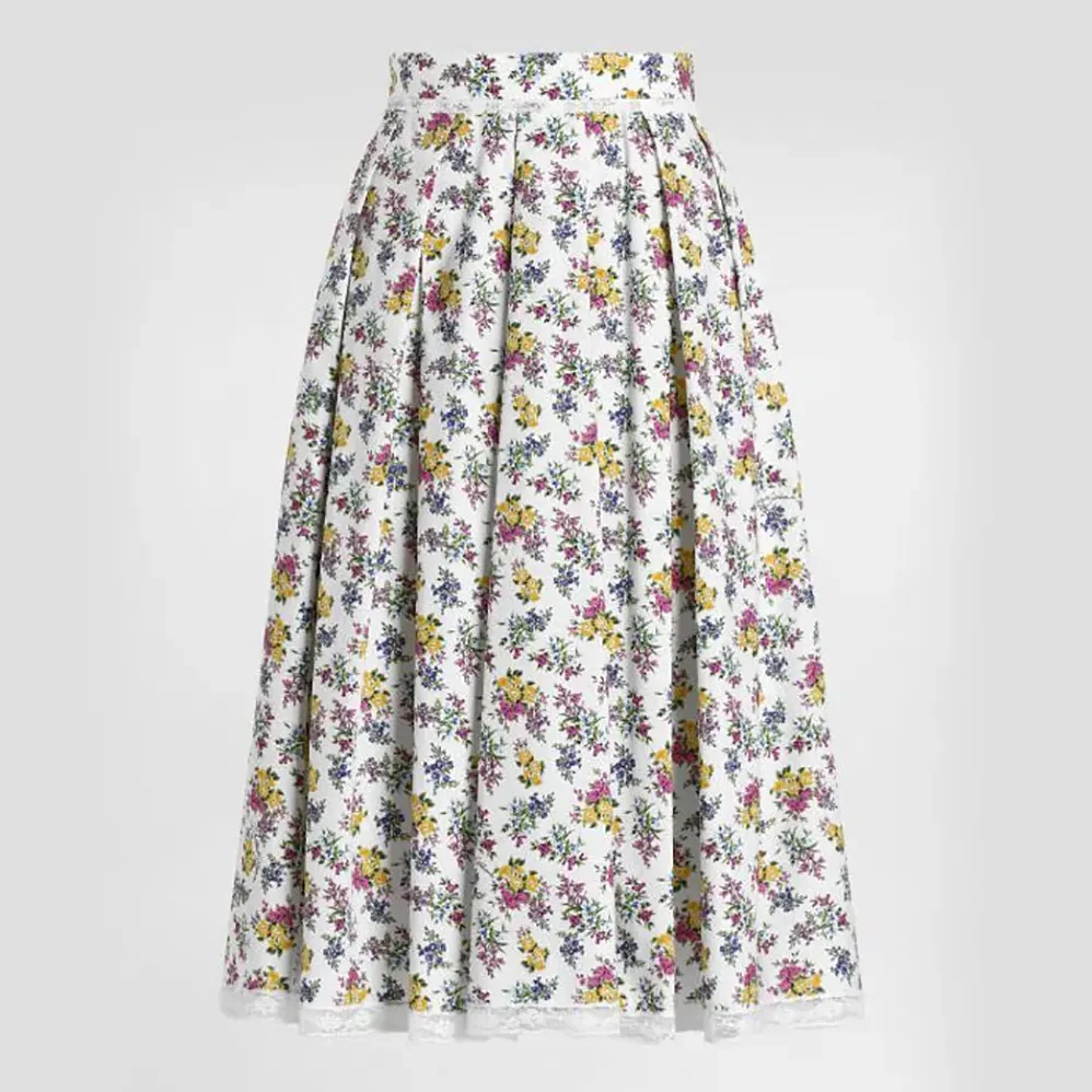 Dolce Gabbana D&G Small Floral for Women in Print Poplin Skirt Dolce Gabbana D&G Small Floral for Women in Print Poplin Skirt