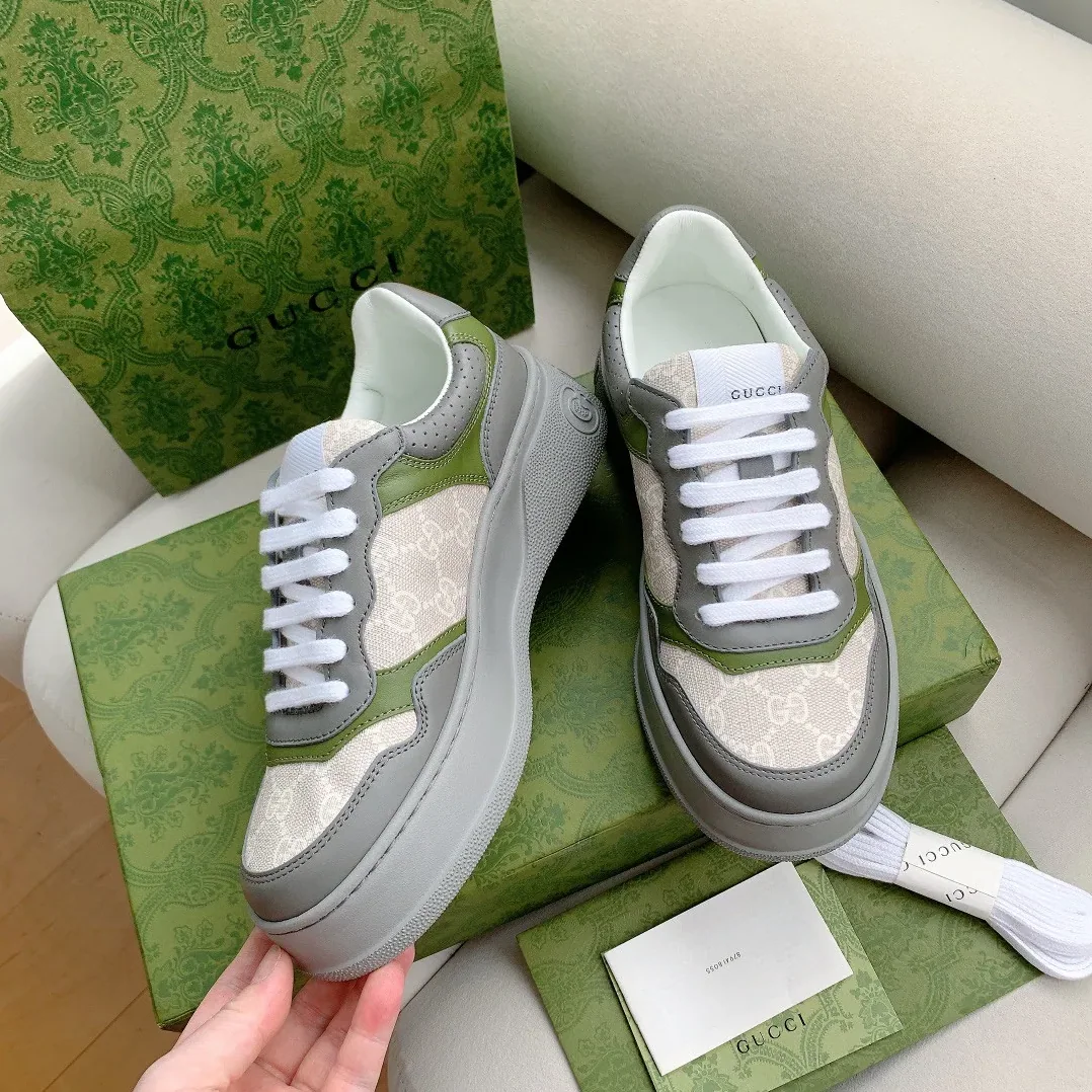 Gucci GG Sneaker Green And Gray Supreme for Men