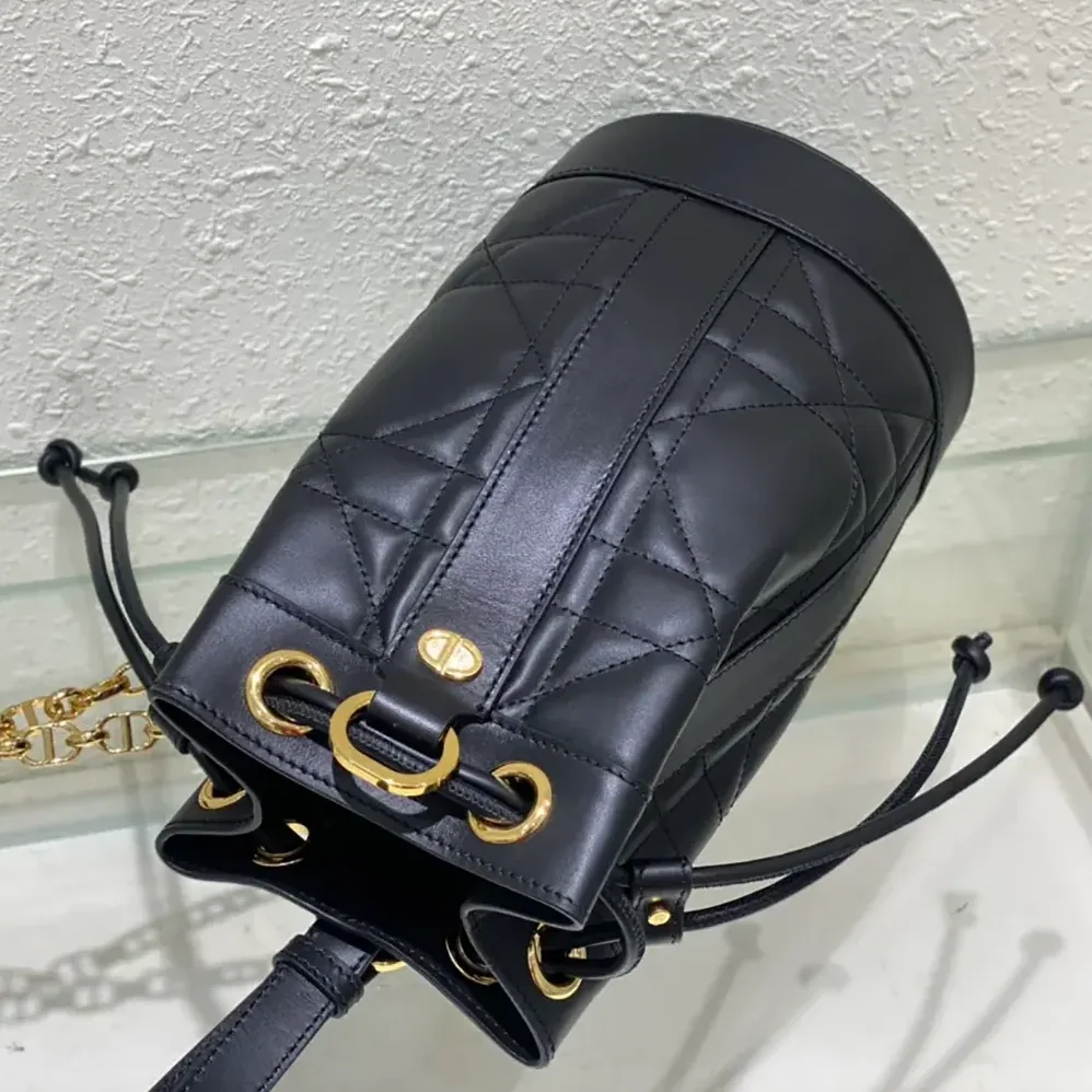 Dior Small Dior Backpack Black Supple Maxicannage Calfskin for Women Dior Small Dior Backpack Black Supple Maxicannage Calfskin for Women
