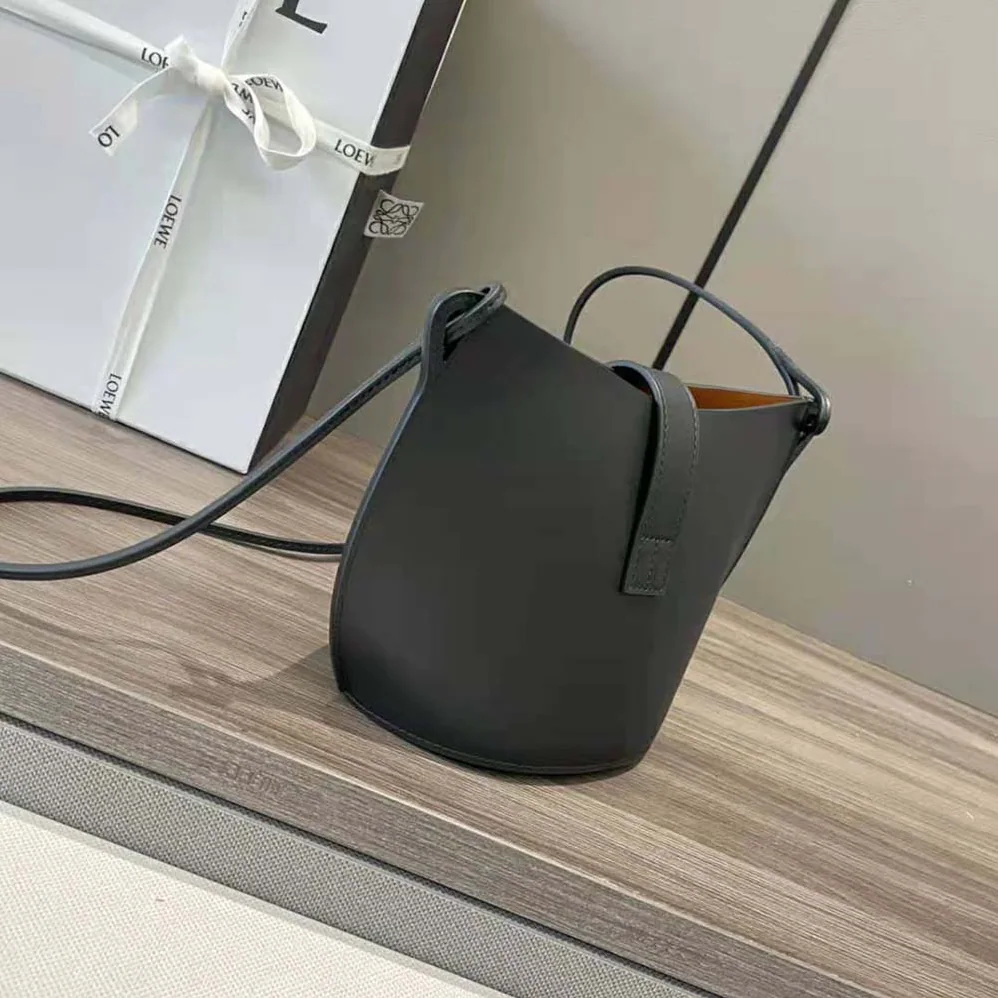 Loewe Moulded Bucket Bag in Calfskin for Women in Black