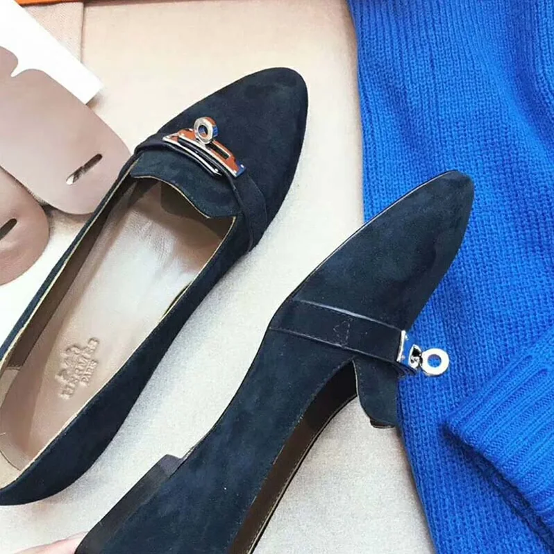 Hermes Shoes Pegase Ballerina for Women in Navy Hermes Shoes Pegase Ballerina for Women in Navy