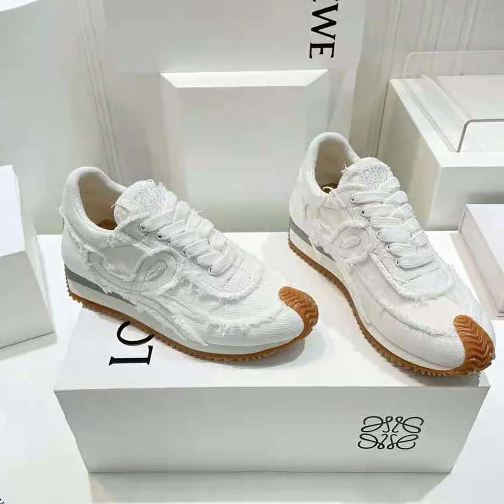 Loewe Flow Runner in Denim for Women in White