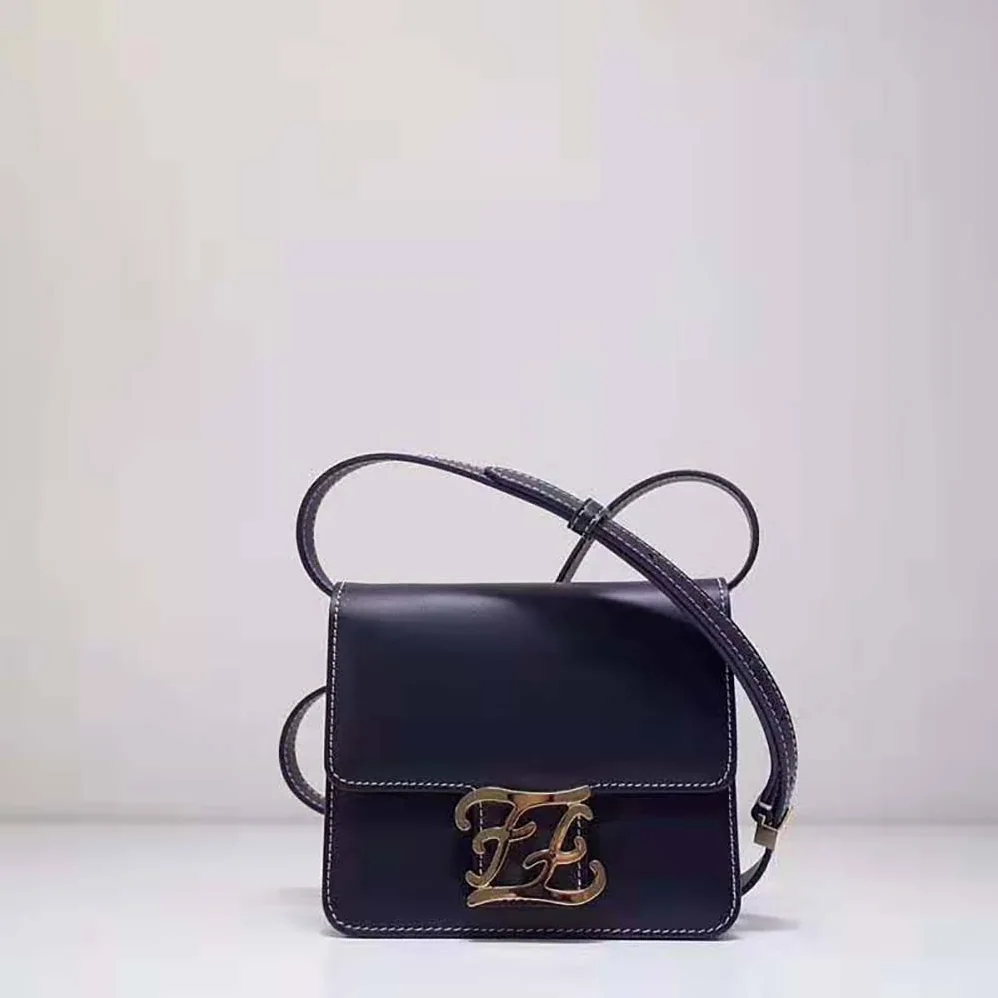 Fendi Kaligraphy Black Leather Bag for Women