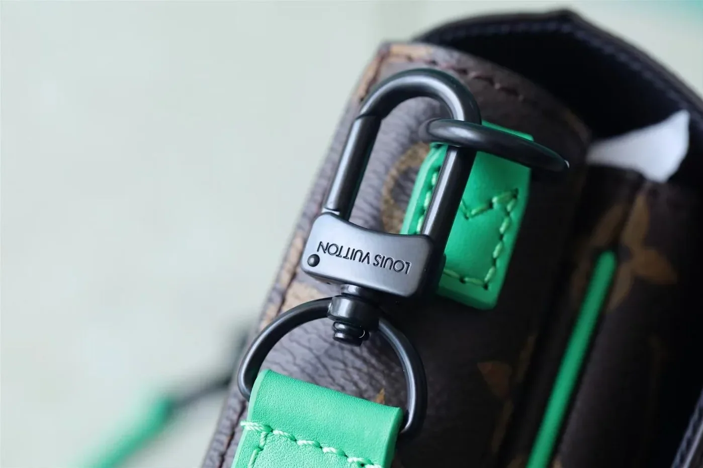 Louis Vuitton S-Lock Vertical Wearable Wallet Monogram Macassar Green Louis Vuitton S-Lock Vertical Wearable Wallet Monogram Macassar Green
