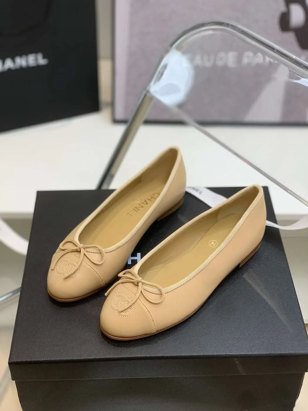 Chanel Ballet Flats Cream Chanel Ballet Flats Cream