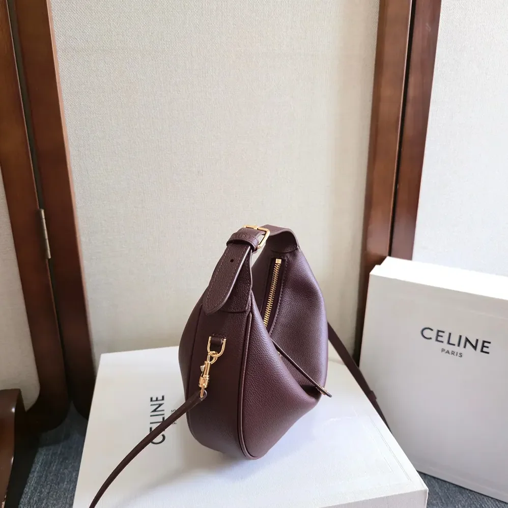 Celine Teen Celine Lulu in Grained Calfskin for Women in Deep Burgundy