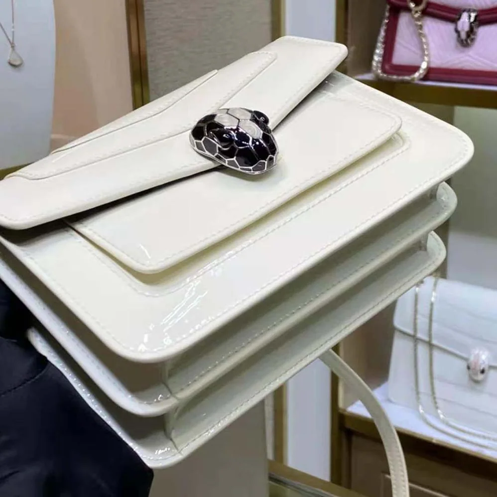 Bvlgari Serpenti Forever Crossbody Bag in Calf Leather for Women in White