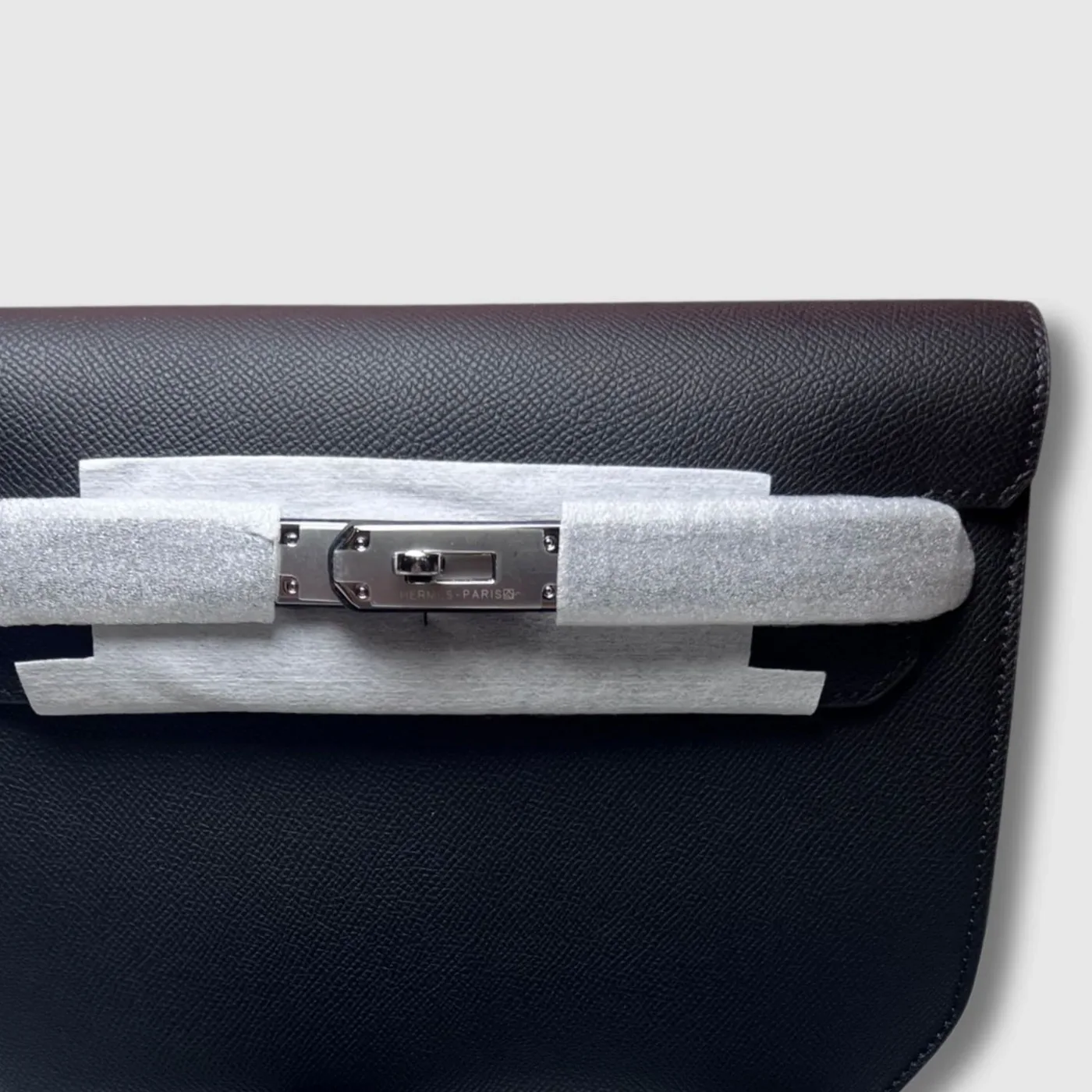 Hermes Garden Kelly Depeches 25 Pouch Silver Hardware Black - / Hermes Garden Kelly Depeches 25 Pouch Silver Hardware Black - /