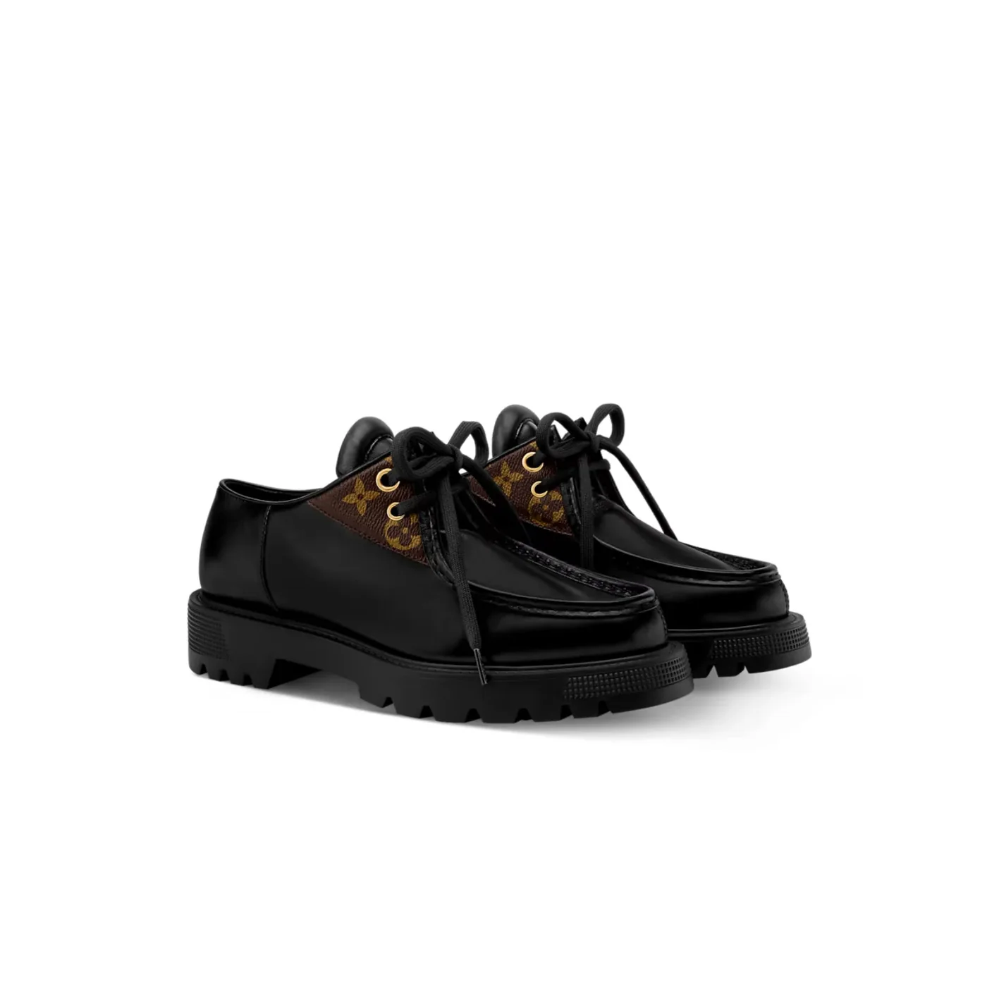 Louis Vuitton District Derby Flat Loafer Black 1AIBY5