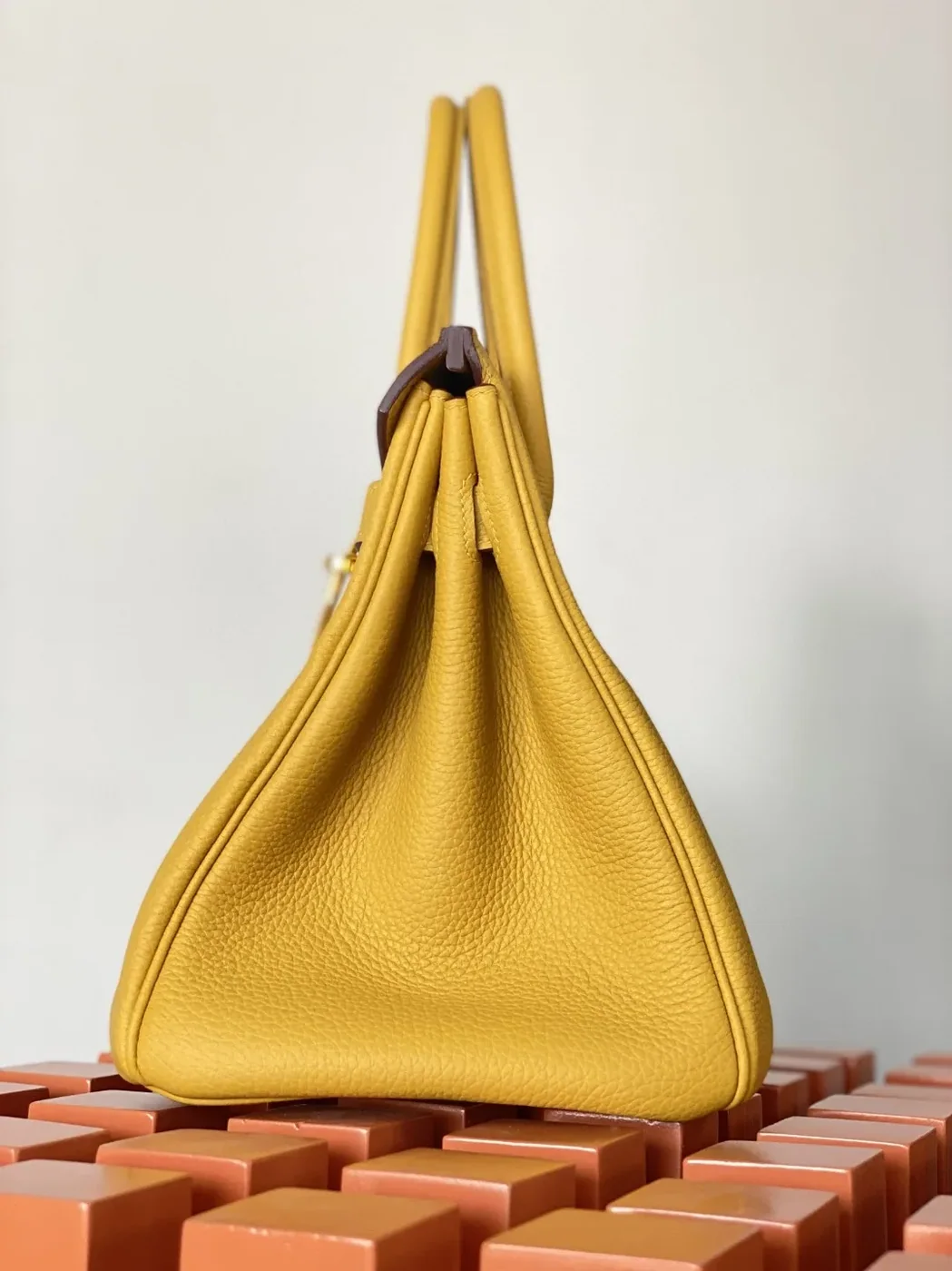 Hermes Birkin Top Handle Bag in Nata Yellow Gold Hardware