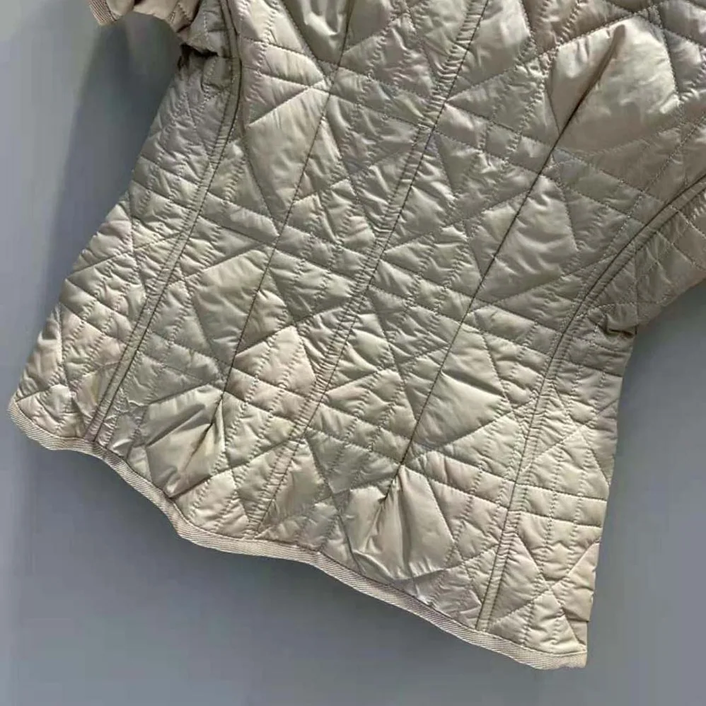 Dior Macrocannage Fitted Jacket with Puff Sleeves Beige Cotton Gabardine for Women Dior Macrocannage Fitted Jacket with Puff Sleeves Beige Cotton Gabardine for Women