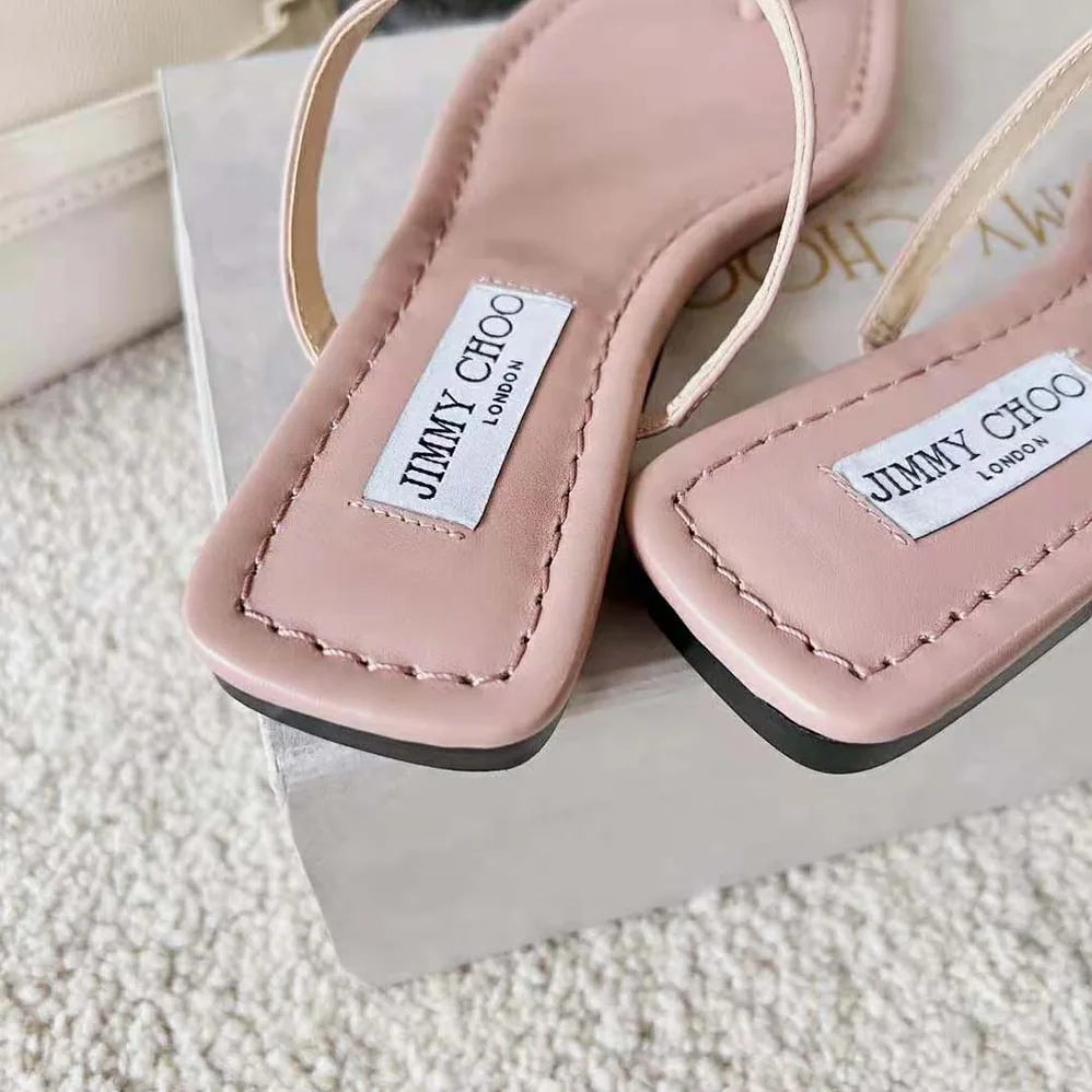 Jimmy Choo Alaina Flat Ballet Pink Nappa Leather Flats with Pearl Embellishment for Women Jimmy Choo Alaina Flat Ballet Pink Nappa Leather Flats with Pearl Embellishment for Women