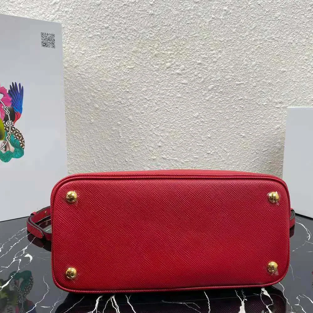 Prada Medium Saffiano Leather Prada Matinee Bag for Women in Red Prada Medium Saffiano Leather Prada Matinee Bag for Women in Red