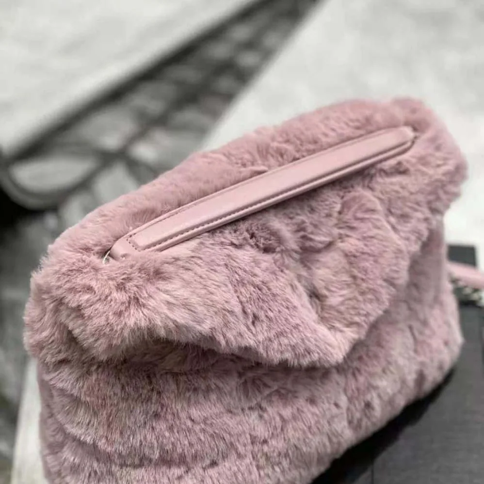 Saint Laurent YSL Puffer Small Bag in Merino Shearling and Lambskin for Women Saint Laurent YSL Puffer Small Bag in Merino Shearling and Lambskin for Women
