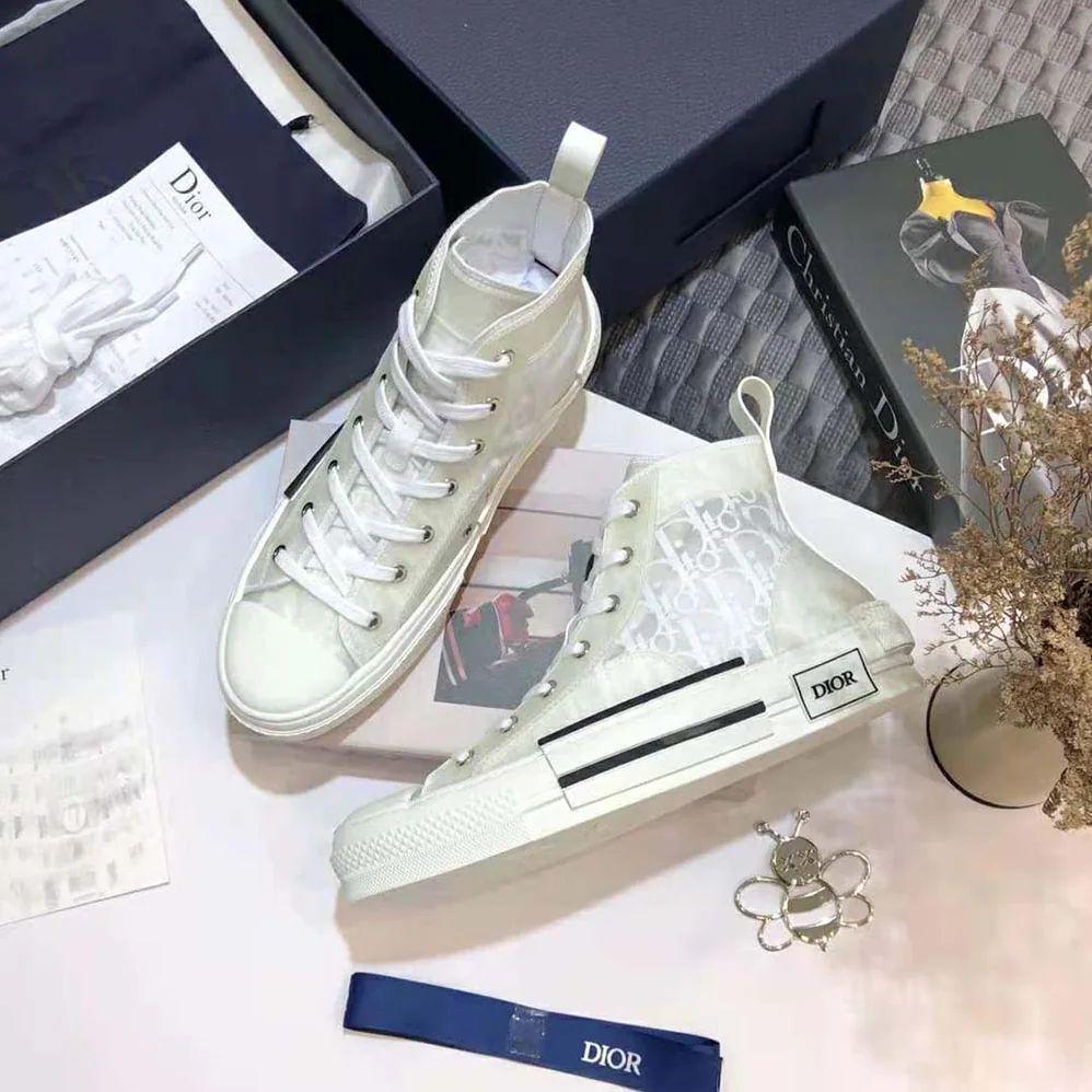 Dior B23 High-Top Sneaker White Dior Oblique Canvas for Men