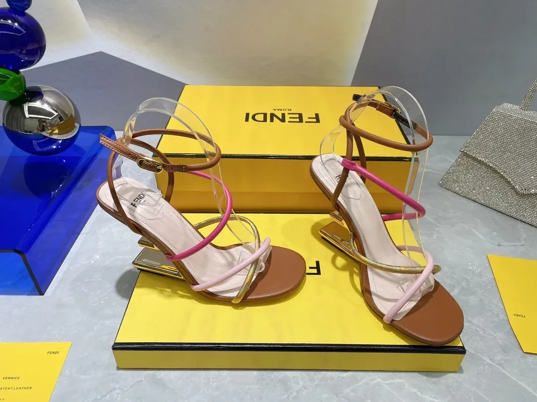 Fendi First Pink Nappa High-Heeled Sandals 8X8274AHIUF1GZU Fendi First Pink Nappa High-Heeled Sandals 8X8274AHIUF1GZU