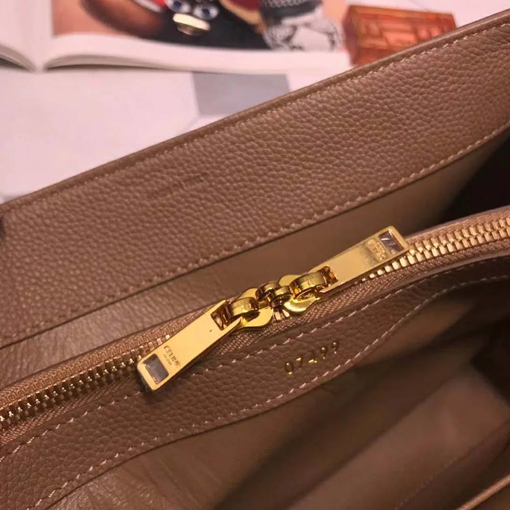 Celine Medium16 Bag in Grained Calfskin for Women in Brown Celine Medium16 Bag in Grained Calfskin for Women in Brown